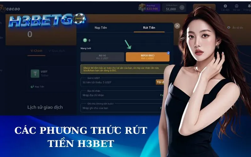 Các Phương Thức Rút Tiền h3bet